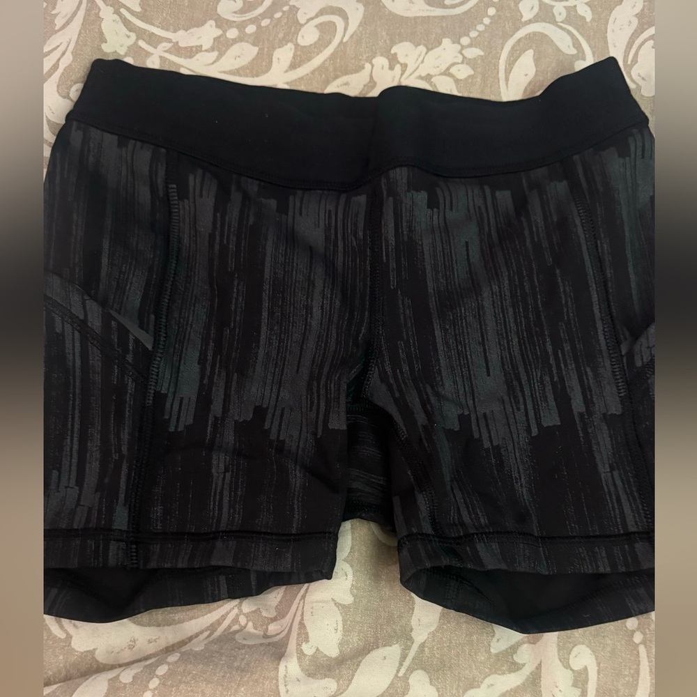 Black and Grey Lululemon Biker Shorts